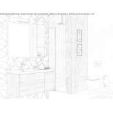 Wall-mounted washbasin cabinet with doors and drawers Lapa