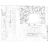 Under-washbasin cabinet with a mirror Holysov