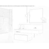 Wall cabinet under the washbasin made of laminate with a mirror Giarmata