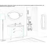 Washbasin cabinet with drawers Moche