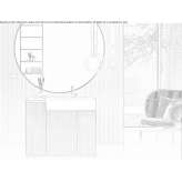 Segmented, monocrystalline washbasin cabinet Grigny