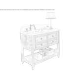 Single wooden console sink Hunuku