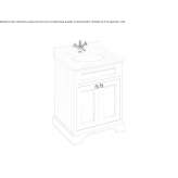 Free-standing single wooden washbasin cabinet with doors Mackovec