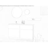 Standing under-washbasin cabinet with drawers Kunzell