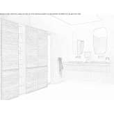 Wooden double-wall washbasin cabinet with cabinets Dobrzany