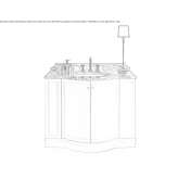 Single wooden washbasin cabinet Carpasio