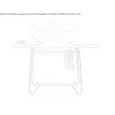 Wooden washbasin cabinet with a towel rack Ubala