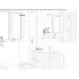 Wall-mounted washbasin cabinet with drawers Lapa