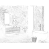 Single washbasin cabinet with drawers Binzen