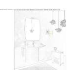 Wall-mounted washbasin cabinet with doors Hurigny
