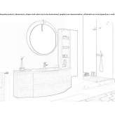 Single HPL washbasin cabinet with mirror Solita