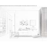 Sectional HPL washbasin cabinet with integrated washbasin Isayeve