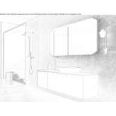 Single washbasin cabinet with drawers Giarmata