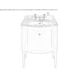 Single mahogany washbasin cabinet Goias
