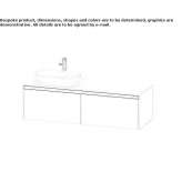 Single wooden wall-mounted washbasin cabinet Wackerow