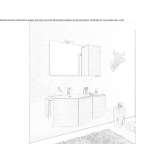 Wall-mounted washbasin cabinet with doors Tornio