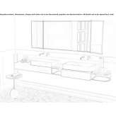 Segmented double washbasin cabinet for wall mounting Torphins