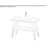 Solid wood washbasin cabinet Latresne