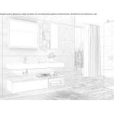 Single HPL washbasin cabinet with mirror Seiffen