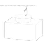 Single wooden washbasin cabinet with drawers Truckee