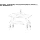 Solid wood washbasin cabinet Latresne