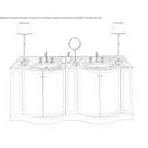 Double wooden washbasin cabinet with doors Carpasio