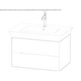 Single wooden washbasin cabinet with drawers Truckee