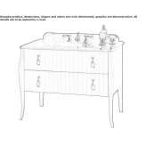 Washbasin cabinet with drawers Arch