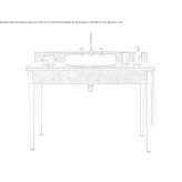 Dark Emperador single marble console sink Spenge