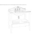 Single wooden console sink Blovice