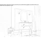 Wooden washbasin cabinet with drawers Napanee