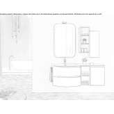 Single HPL washbasin cabinet with mirror Solita