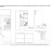 Wall cabinet under the washbasin made of HPL with a towel rack and a mirror Seiffen