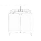 Washbasin cabinet with doors Sellia
