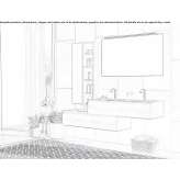 HPL double washbasin cabinet with a mirror Seiffen