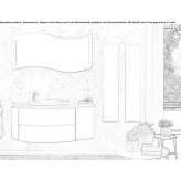 Washbasin cabinet with mirror Solita