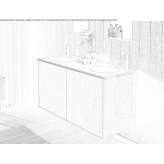 Double wall-mounted washbasin cabinet made of chipboard with integrated washbasin Sedlec