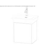 Single wall wooden washbasin cabinet with doors Truckee