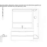 Wall cabinet under the washbasin with a mirror Giarmata
