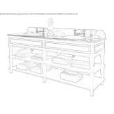 Double wooden washbasin cabinet Oakridge