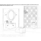 Wall-mounted washbasin cabinet Moche