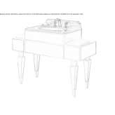 Single washbasin cabinet with drawers Montgat