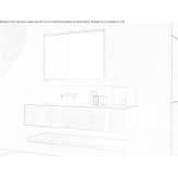 Wall-mounted washbasin cabinet made of wooden veneer with drawers Giarmata