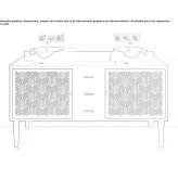 Wooden washbasin cabinet with doors Bernex