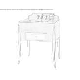 Single wooden washbasin cabinet Herriman
