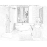 Single standing under-washbasin cabinet with doors Binzen