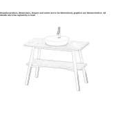 Solid wood washbasin cabinet Latresne