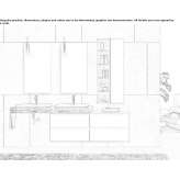 Single fir washbasin cabinet with drawers Seiffen