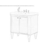 Single wooden washbasin cabinet Whitton