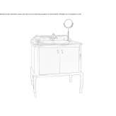 Single wooden washbasin cabinet Philippi